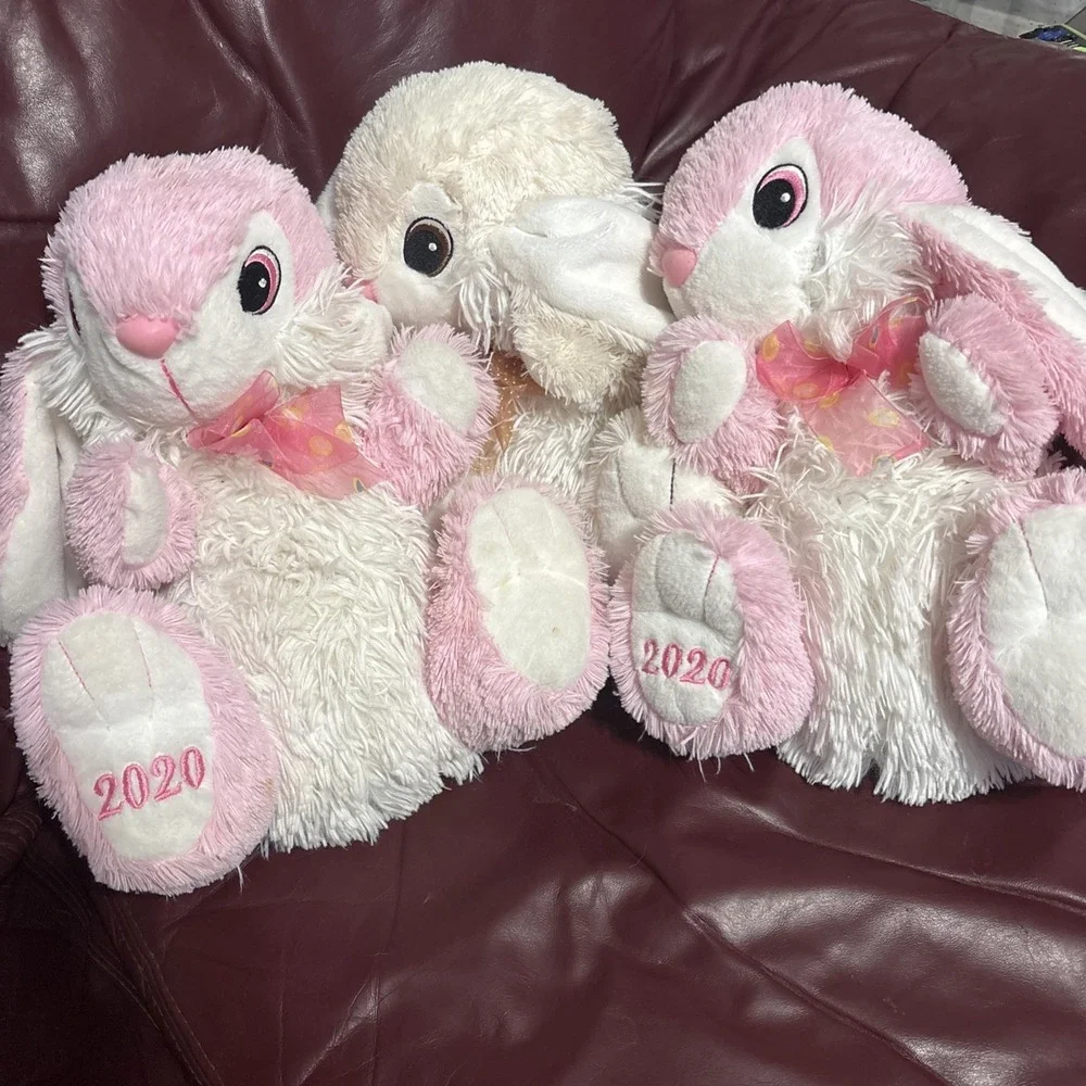 3 Dan Dee Collector's Choice 2020 Easter Bunny Plush Pink/white Stuffed Toys 22